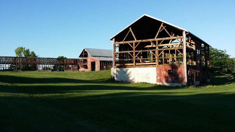 old red barn