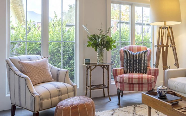 Patriotic farmhouse living room