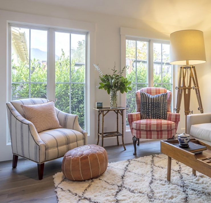 Patriotic farmhouse living room