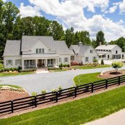A glamorous Georgia farmhouse and party barn exteriors