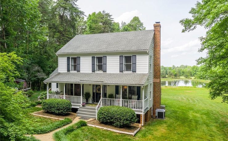 Logan Run, a horse farm in central Virginia includes a colonial style home.