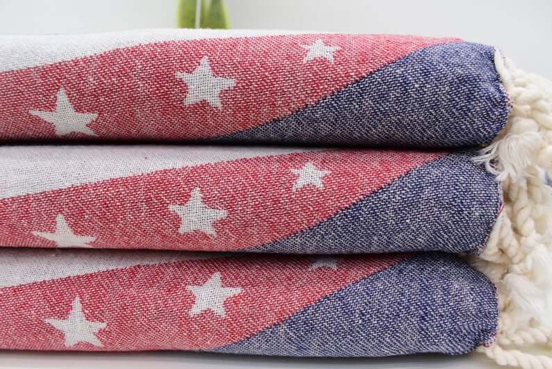 patriotic colored throw blankets