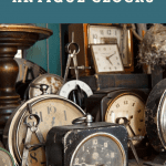 Pinterest pin of antique clocks