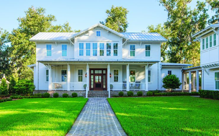 Exterior of custom farmhouse - choose the right builder