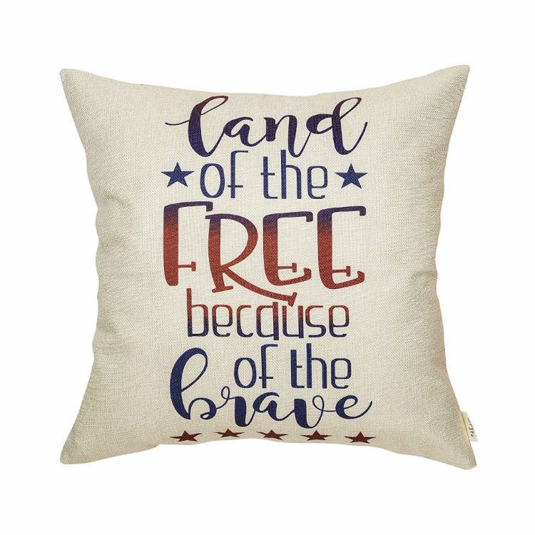 Land of the free because of the brave pillow