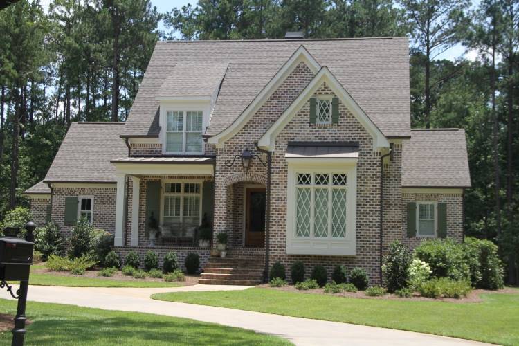 Brick exterior of home