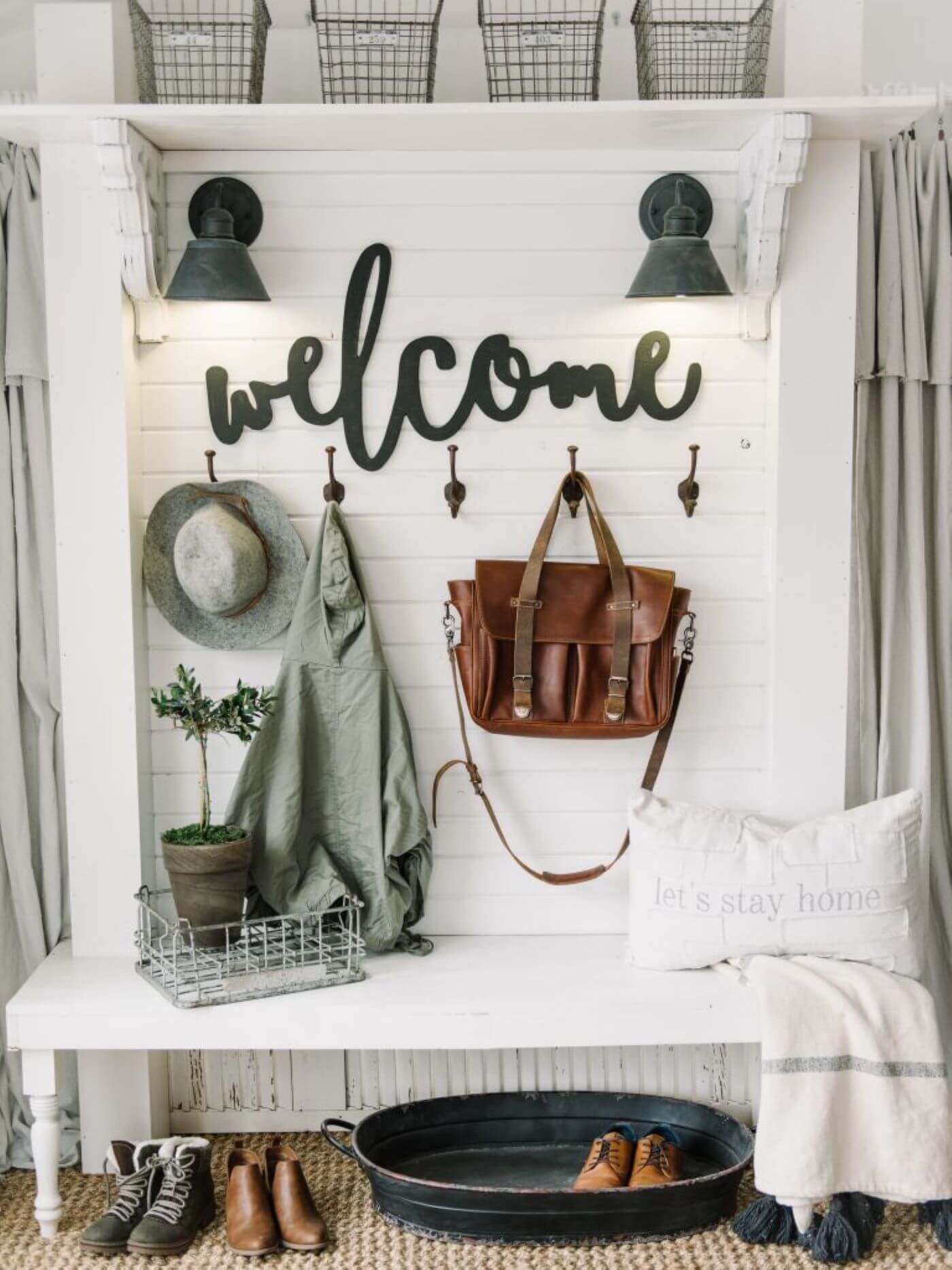 DIY Farmhouse Entryway Organizer - The Weathered Fox