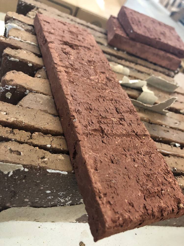 Slice of brick veneer