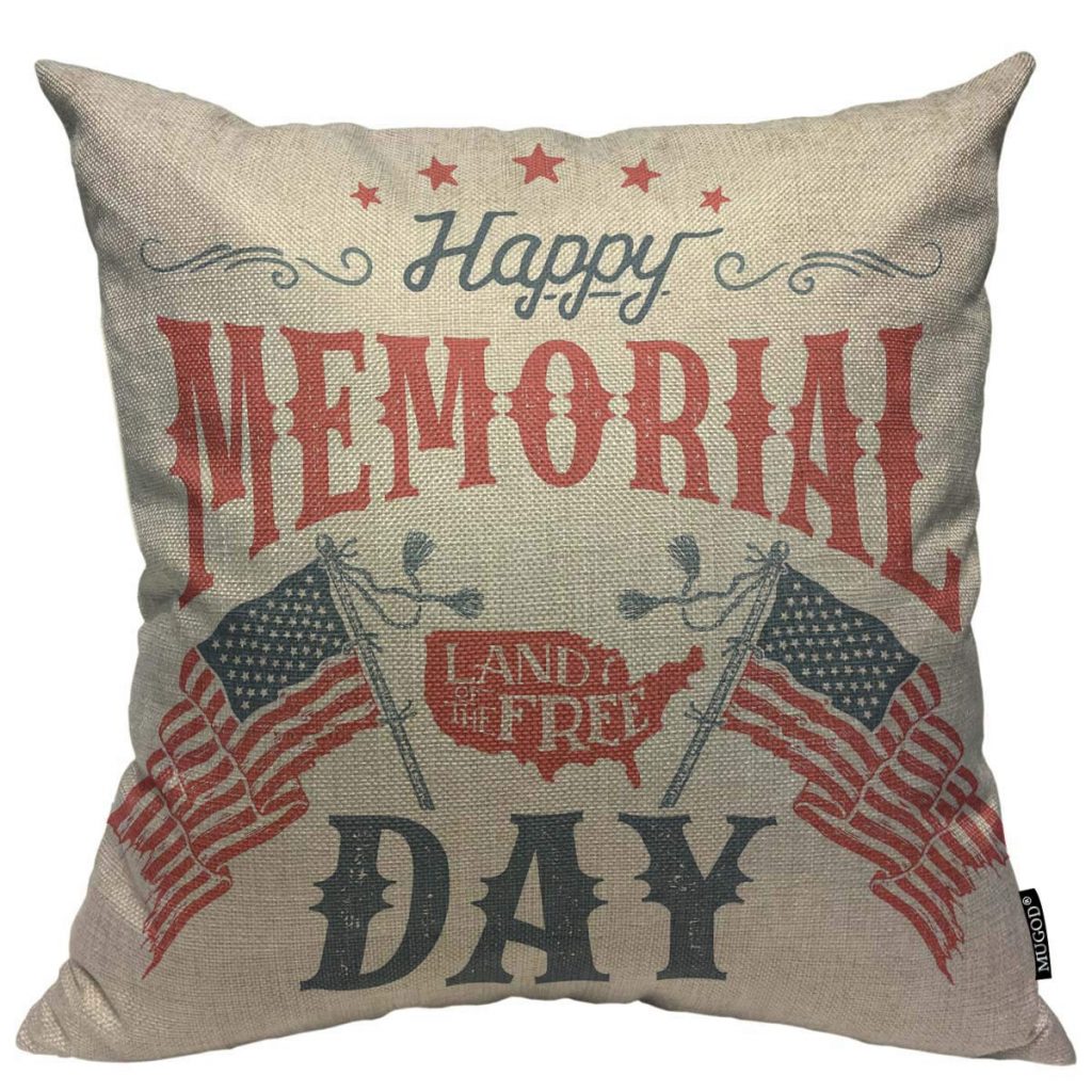 Vintage memorial day pillow