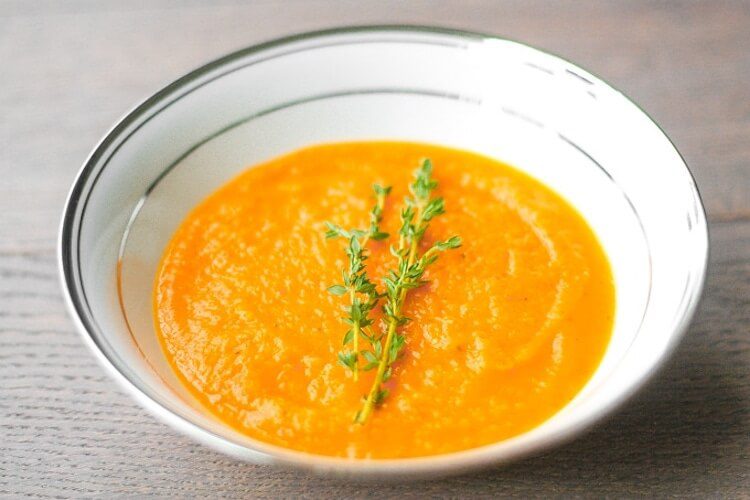 Bowl of butternut squash soup