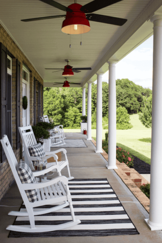 Mill Valley Fans above porch