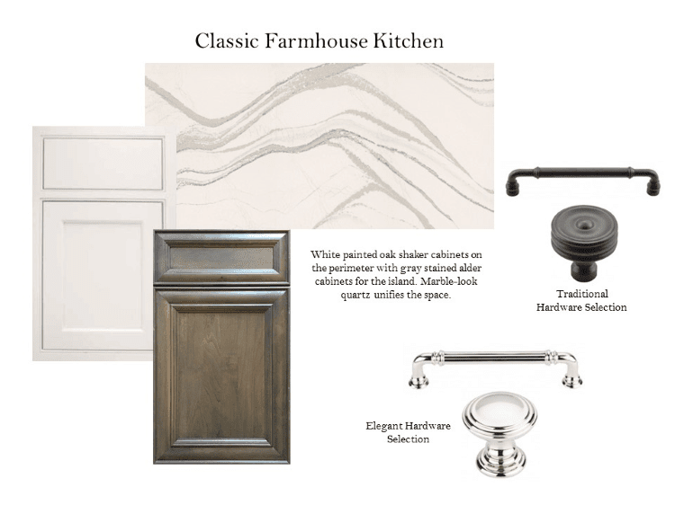 hardware options for a classic farmhouse kitchen