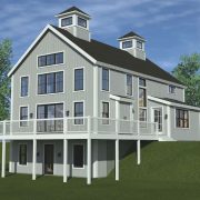 Computer-generated 3D animated model of our project house in New Hampshire.