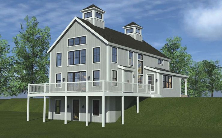 Computer-generated 3D animated model of our project house in New Hampshire.