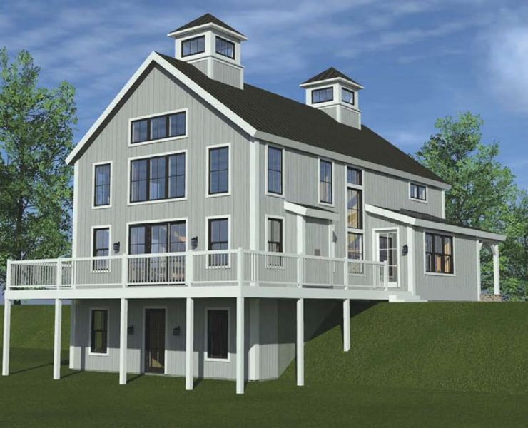 Computer-generated 3D animated model of our project house in New Hampshire.