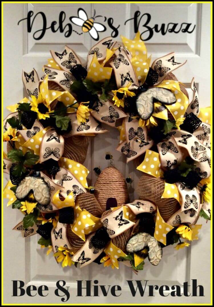 DIY Bee wreath
