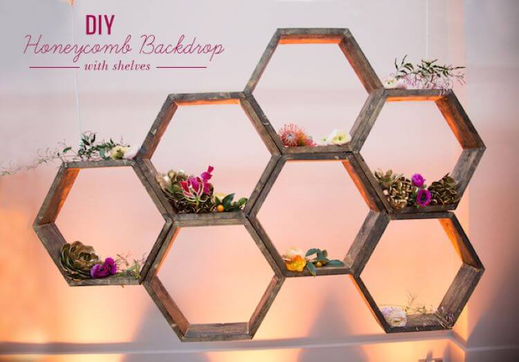 DIY honeycomb backdrop
