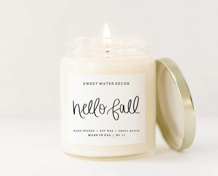 Hello Fall candle