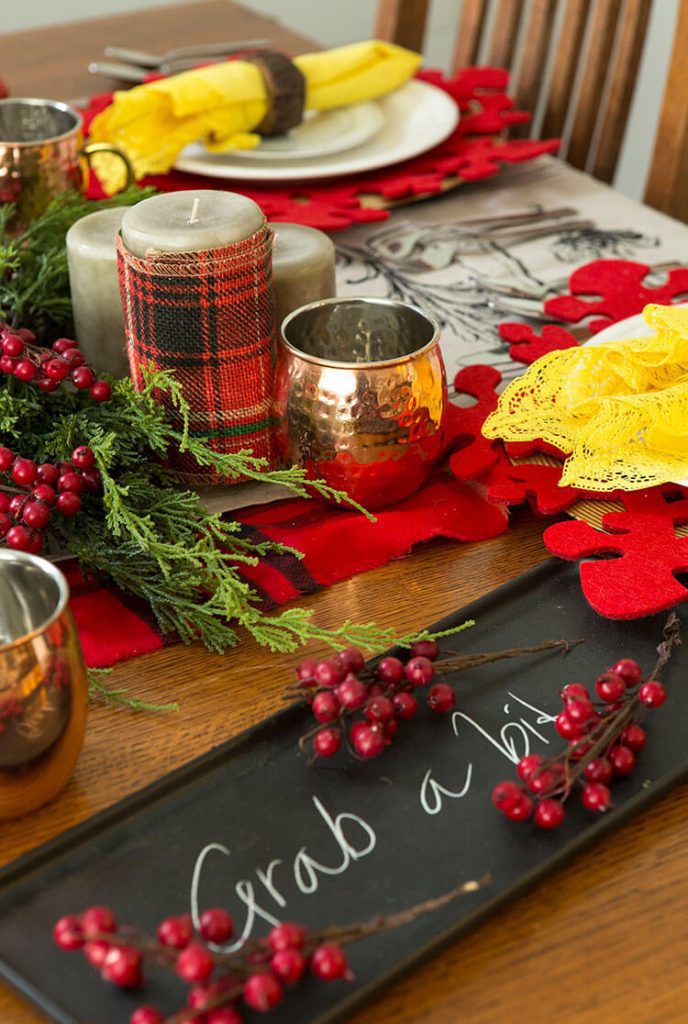 holiday table decor