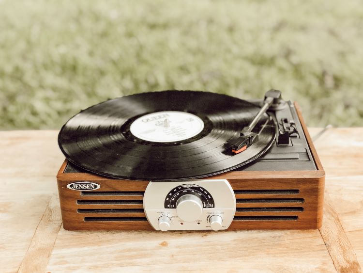 A old record player