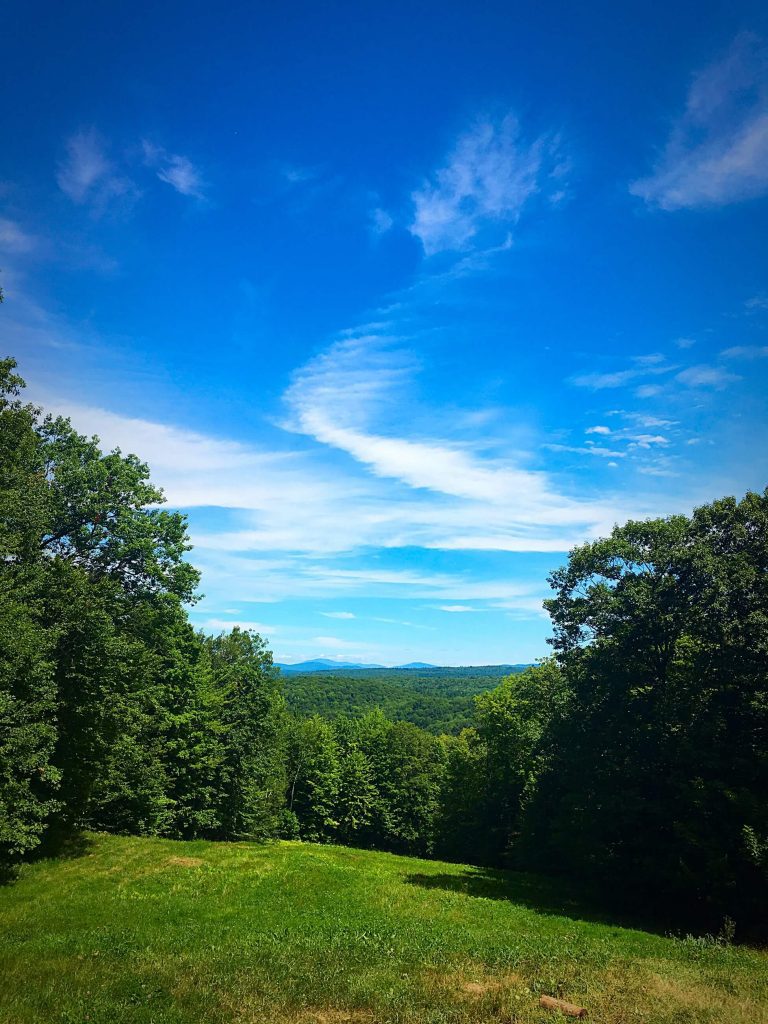 View overlooking a forest near Eastman community New Hampshire.