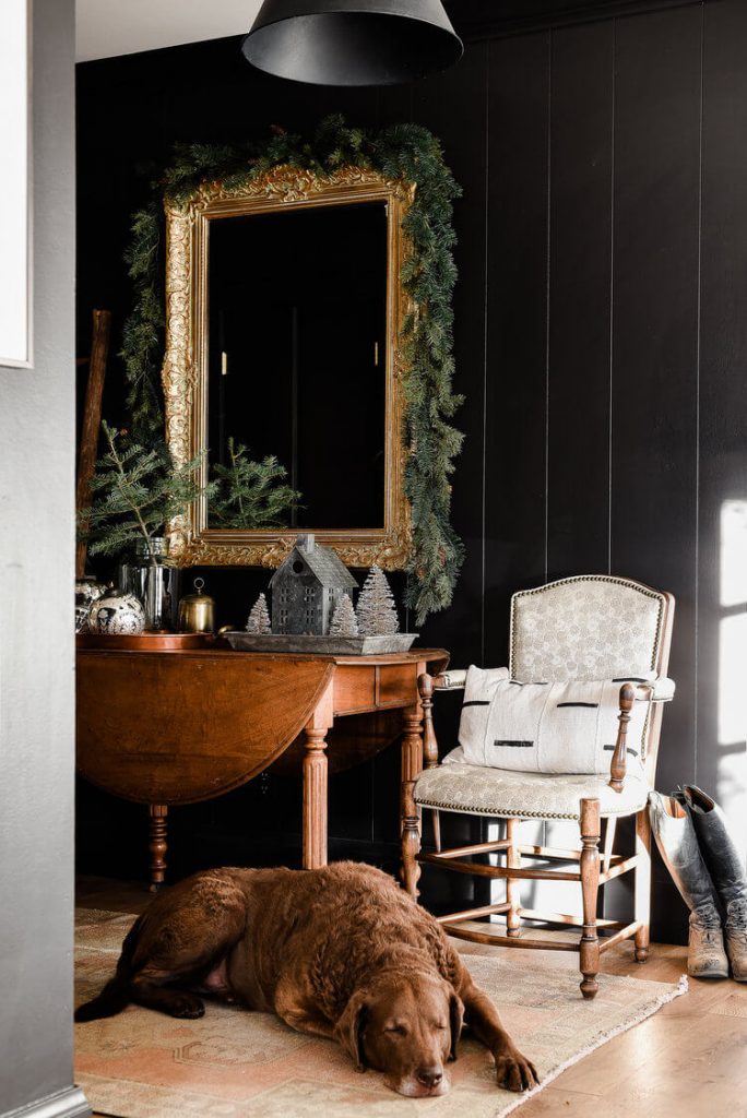 Farmhouse Christmas with classic evergreen