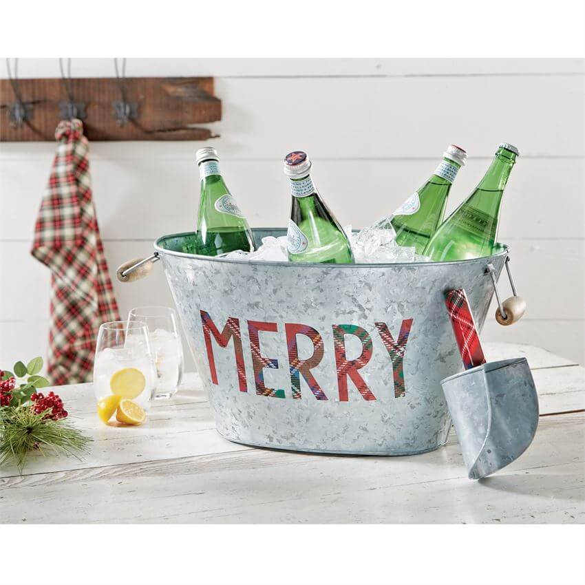 Beverage bucket for holiday entertaining