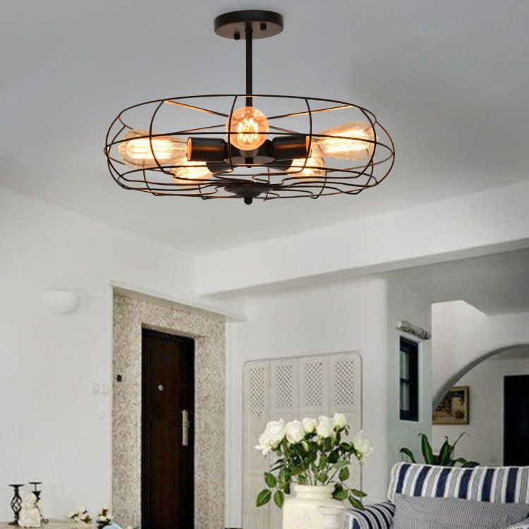 Farmhouse style industrial ceiling fan