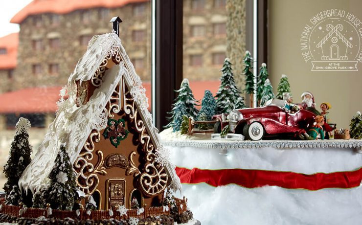 A gingerbread house from last year's annual gingerbread house competition