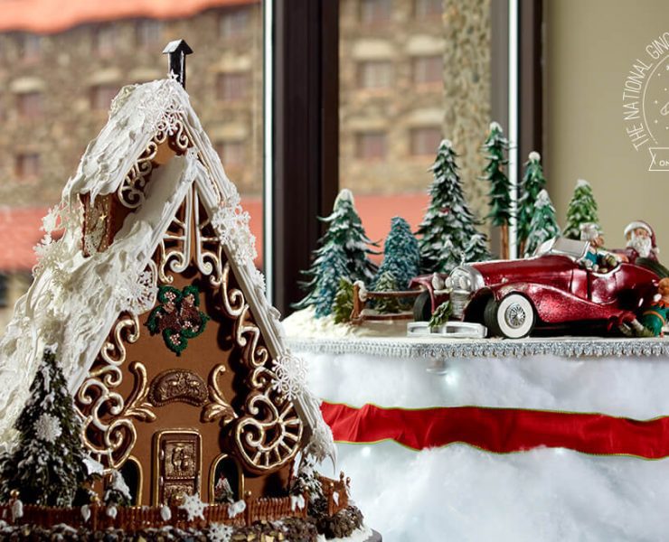 A gingerbread house from last year's annual gingerbread house competition