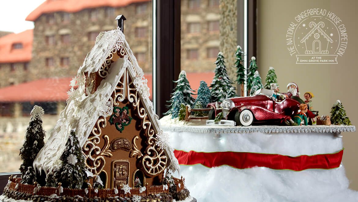 A gingerbread house from last year's annual gingerbread house competition