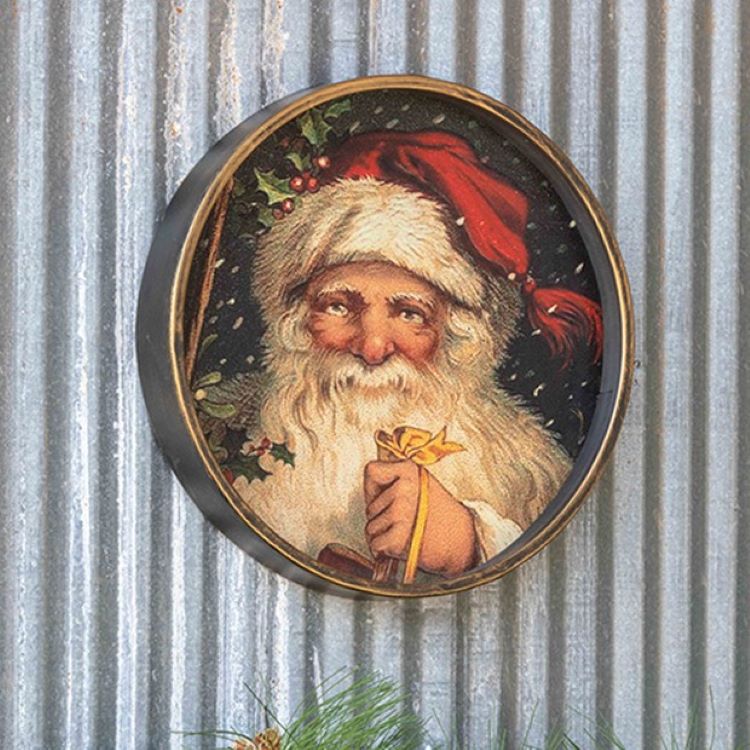 Sale on Christmas Vintage Santa Painting