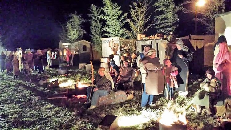 A large nativity scene from the Bethlehem Drive-Thru, North Carolina