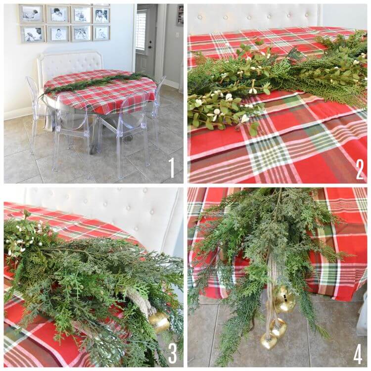 The complete steps for your Christmas tablescape