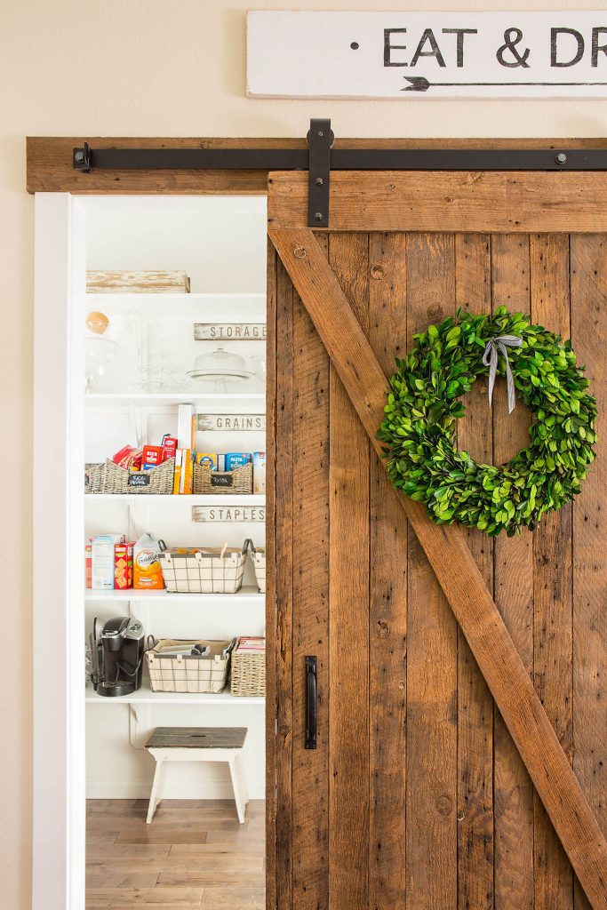 Sliding barn door for 2010s farmhouse trends