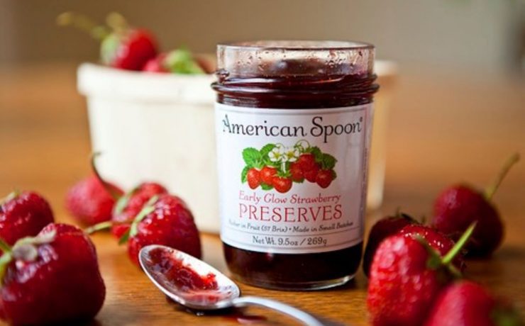 Jar of strawberry glow preserves