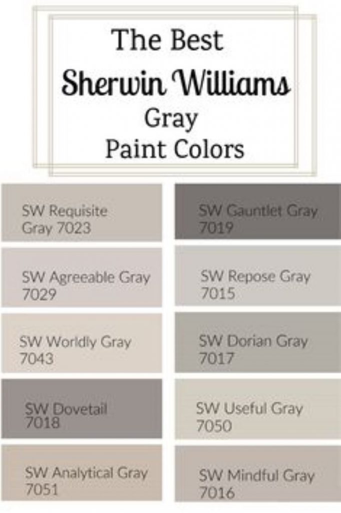 a palette of the most popular grays of the 2010s