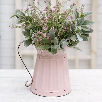 Pink pitcher with flowers inside from Gabby's Farmhouse
