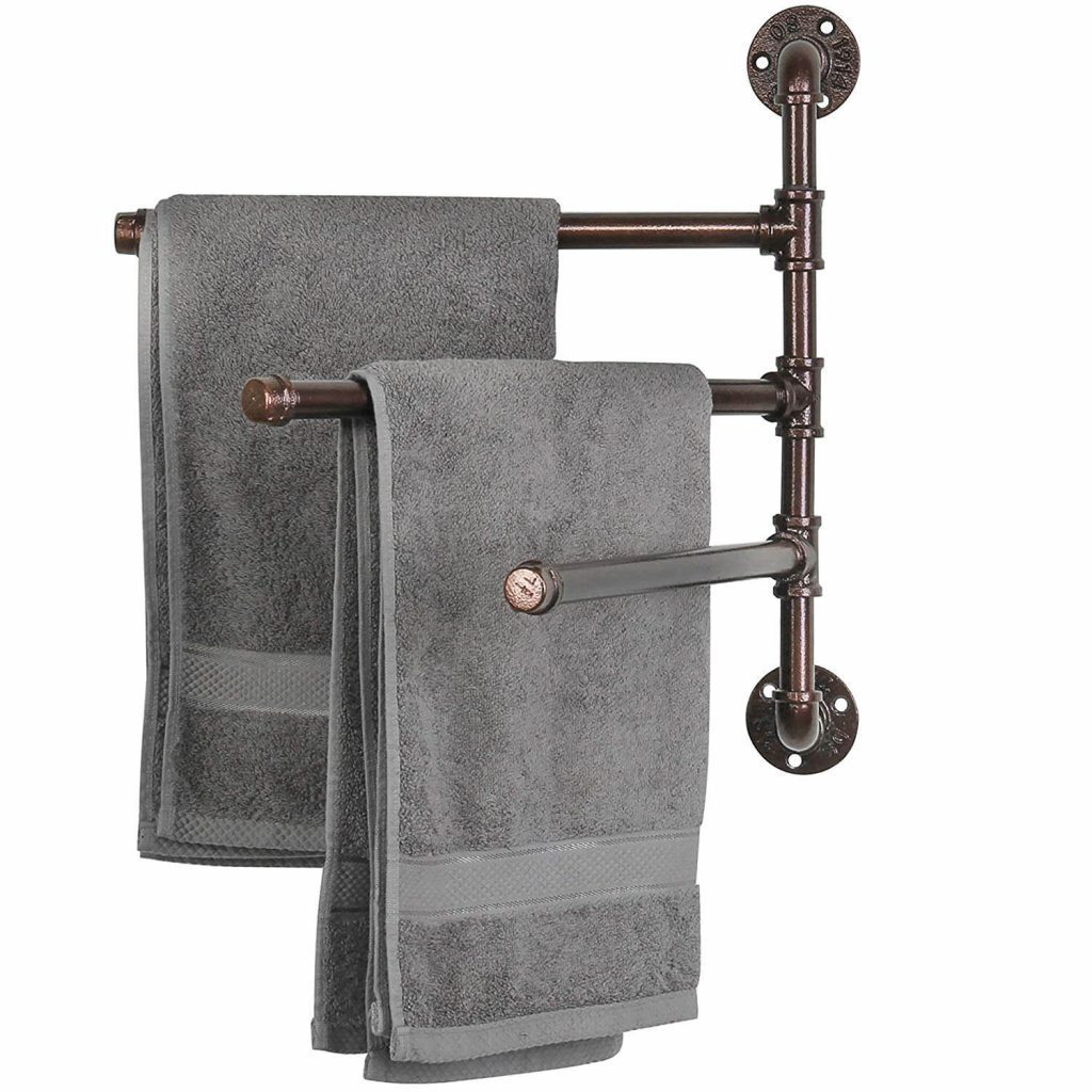 Metal towel rack