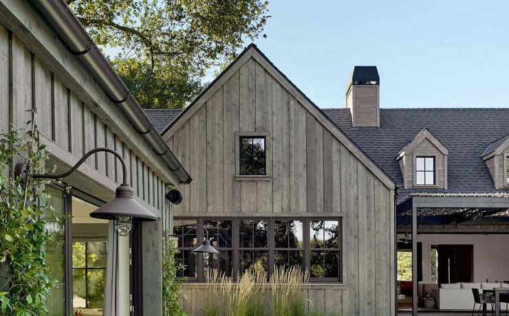 The side of a home for modern farmhouse architecture