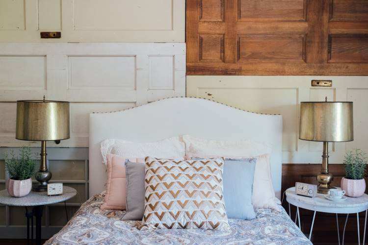 vintage door wall in bedroom