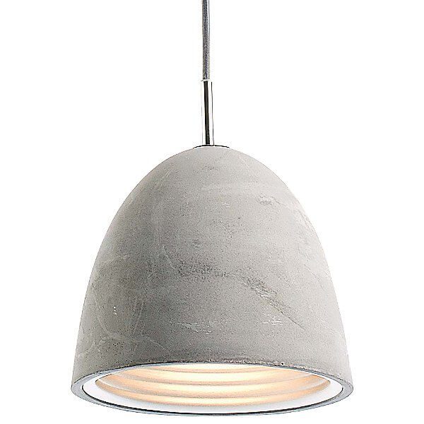 Grå cementpendellampa med industriell bondgårdslampa stil