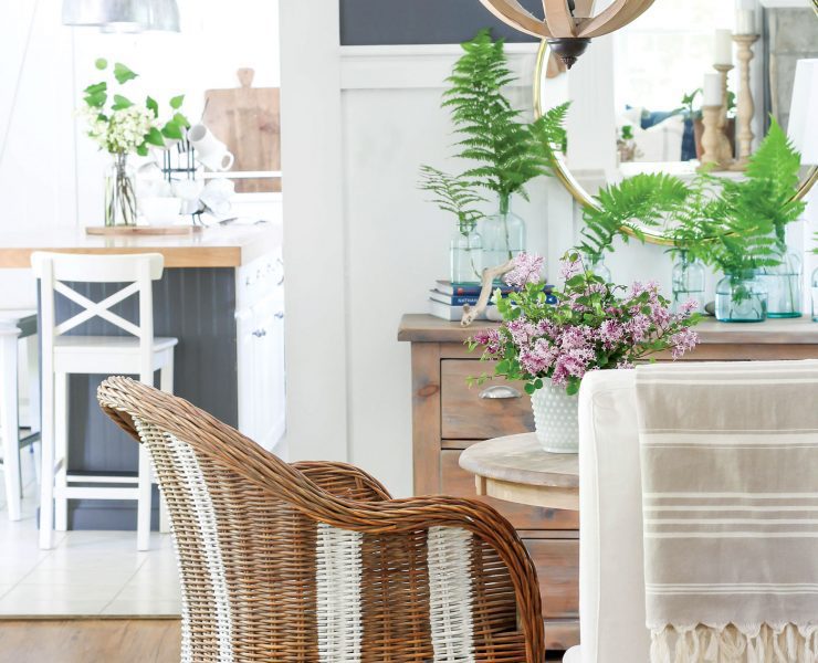 dining room with easy chair and table