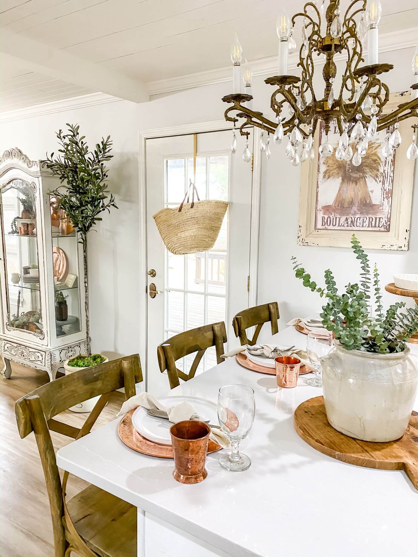 Farmhouse store table chandelier