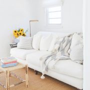Sofa in white room