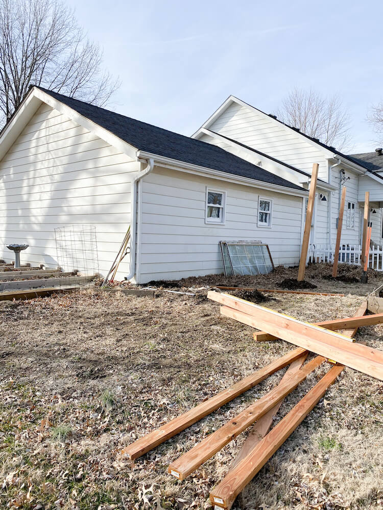 Area being flattened to add greenhouse