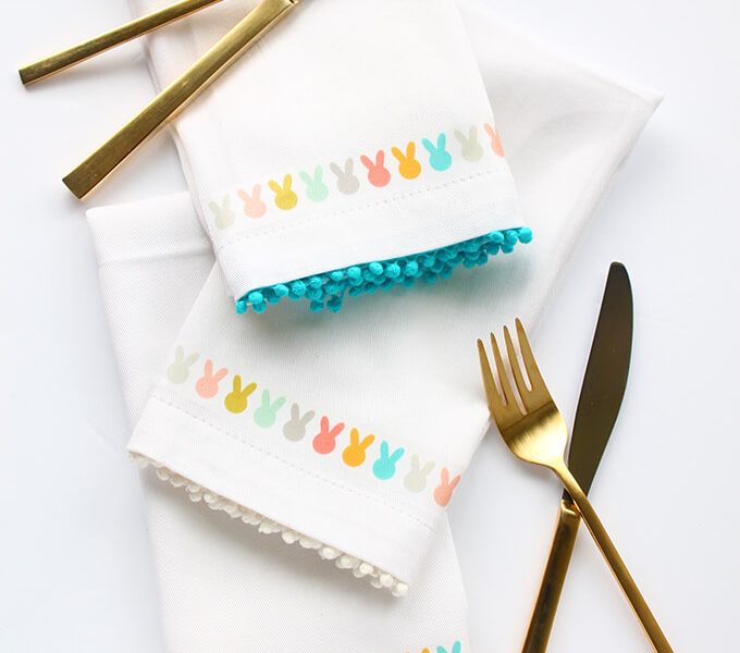 Homemade bunny napkins for Easter Crafts