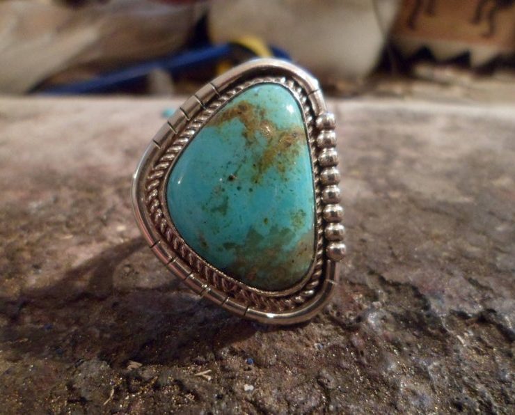 Turquoise Navajo ring by American Makers with Diversity