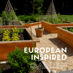 European garden farmhouse style with text