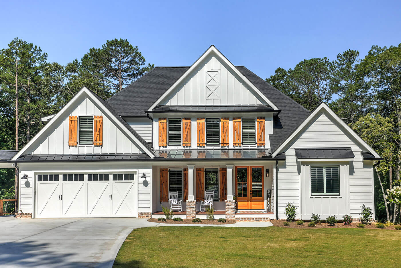 Custom modern farmhouse exterior